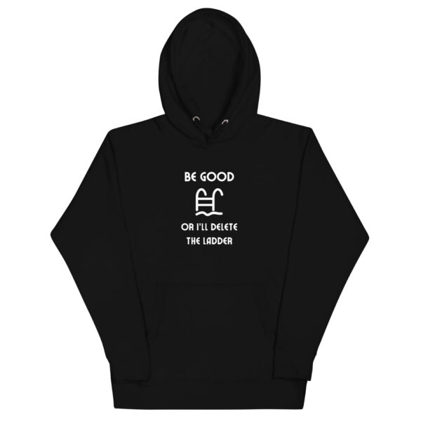 "Be Good Or I'll Delete The Ladder" Unisex Hoodie - Image 2