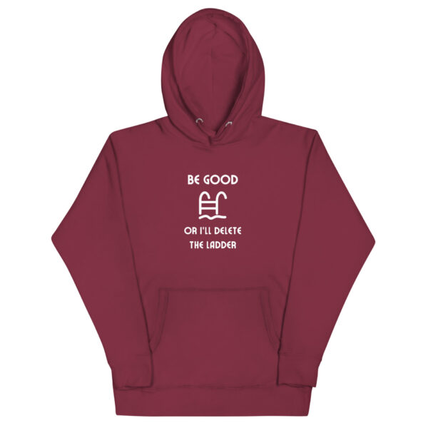 "Be Good Or I'll Delete The Ladder" Unisex Hoodie - Image 3